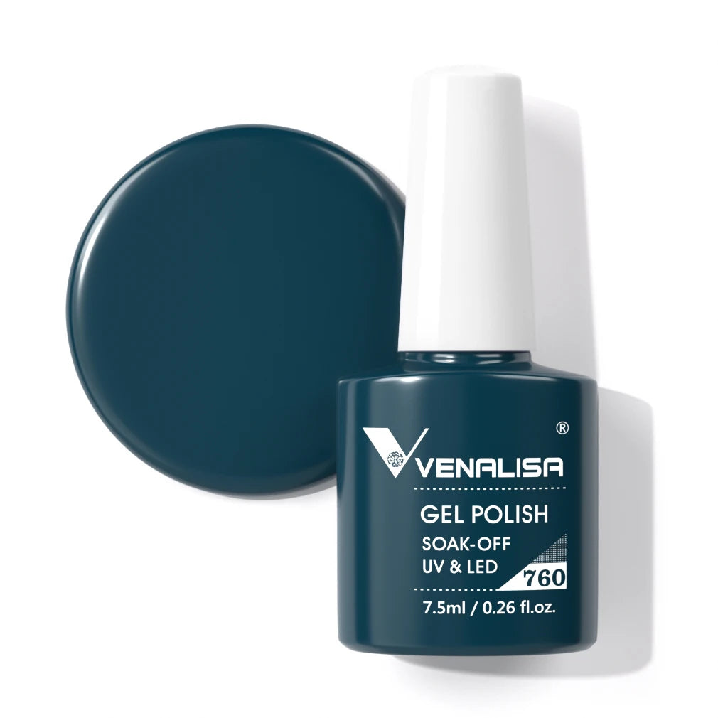 VENALISA Nail Gel Polish Full Coverage Holographic Camouflage Nail Varnish Manicure Lacquer Polish Soak Off UV LED Lacquer 7.5ML