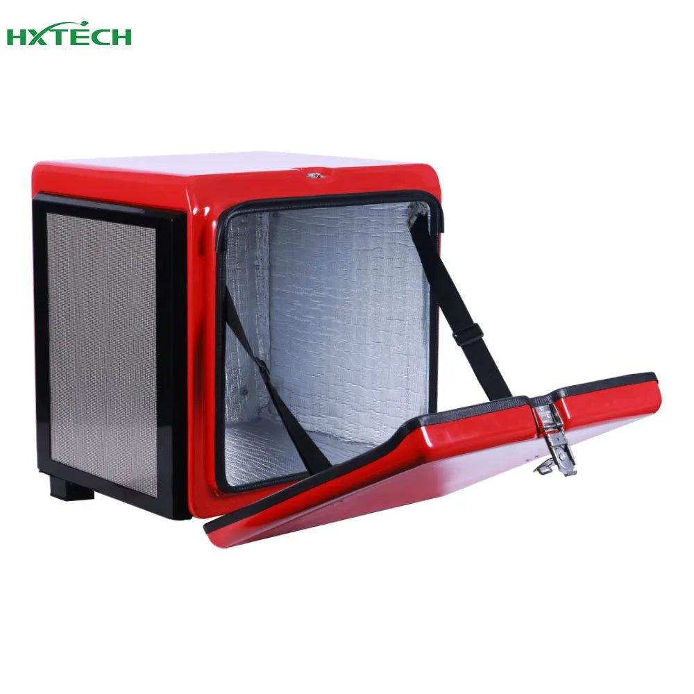 HXTECH Black 3-Side LED Delivery Box for Motorcycle Pizza Led Delivery Box with 2.5mm 4.1mm Bikes Advertising Delivery Box