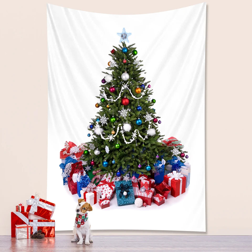 Christmas tree bedroom home decoration New Year party large size Tapestry Wall Tapestry Bohemian decorative mattress