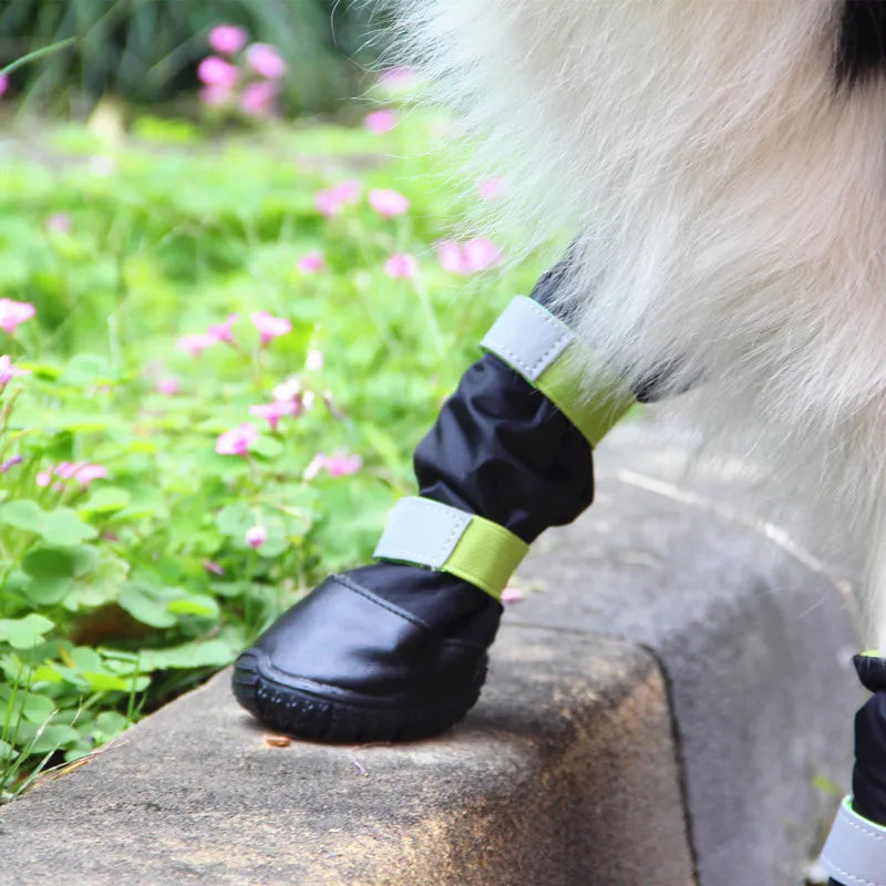 Top Quality Waterproof Warm Dog Shoes for Large Dogs Shoes Non-Slip Reflective Winter Pet Dog Rain Boots