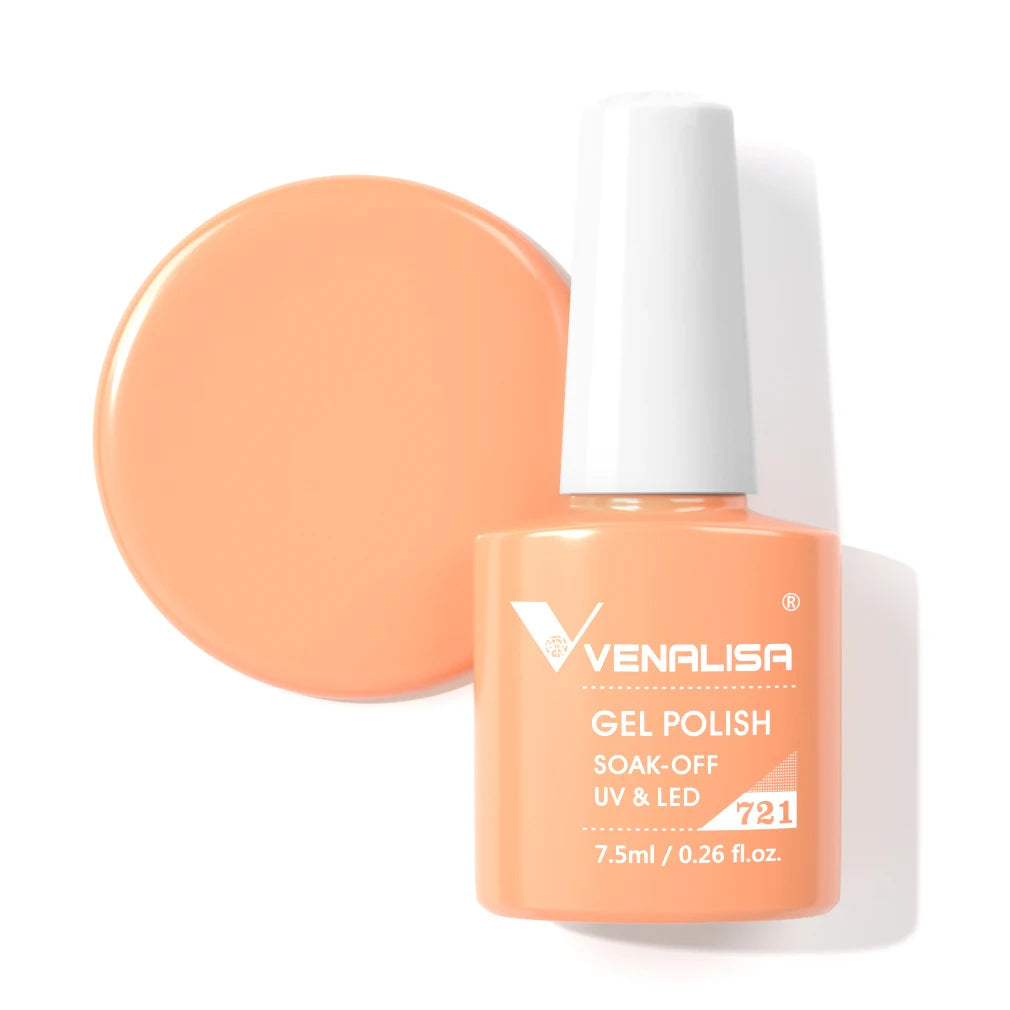 VENALISA Nail Gel Polish Full Coverage Holographic Camouflage Nail Varnish Manicure Lacquer Polish Soak Off UV LED Lacquer 7.5ML