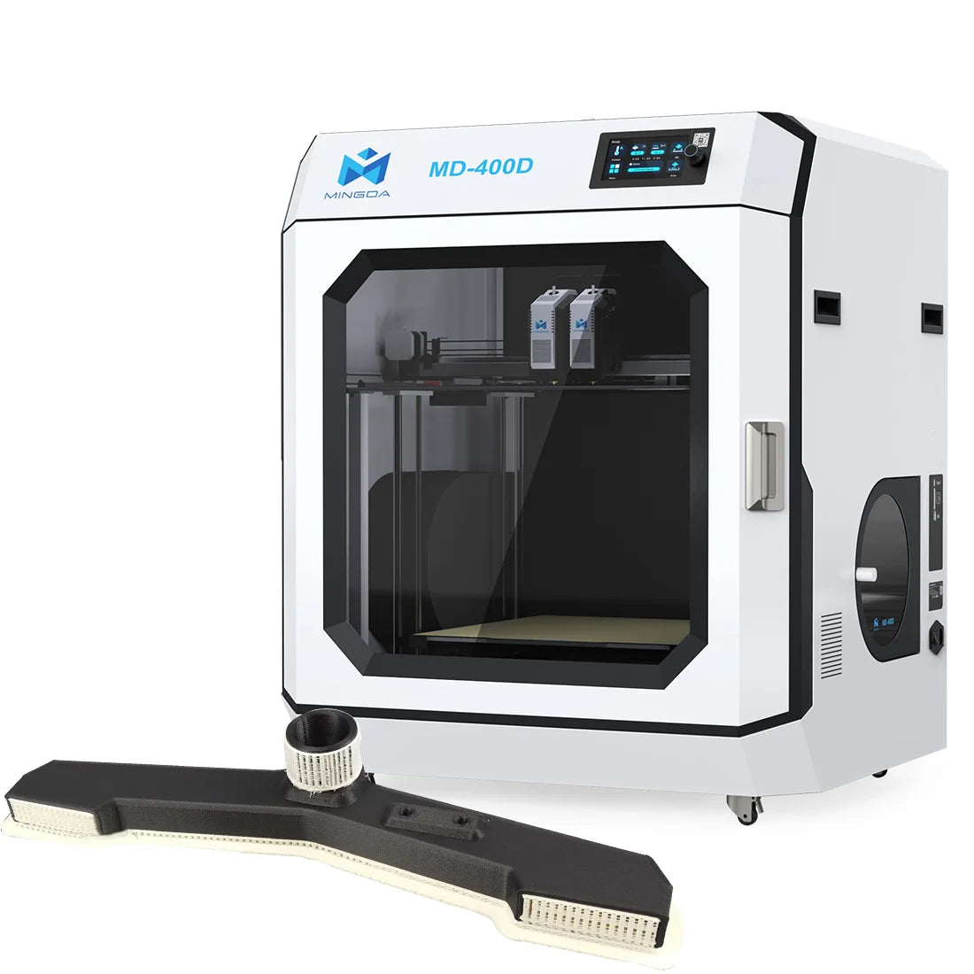 2023 Mingda MD-400D Hot Selling Free Leveling IDEX Dual Extruder 3d Printer Idex for Car Parts