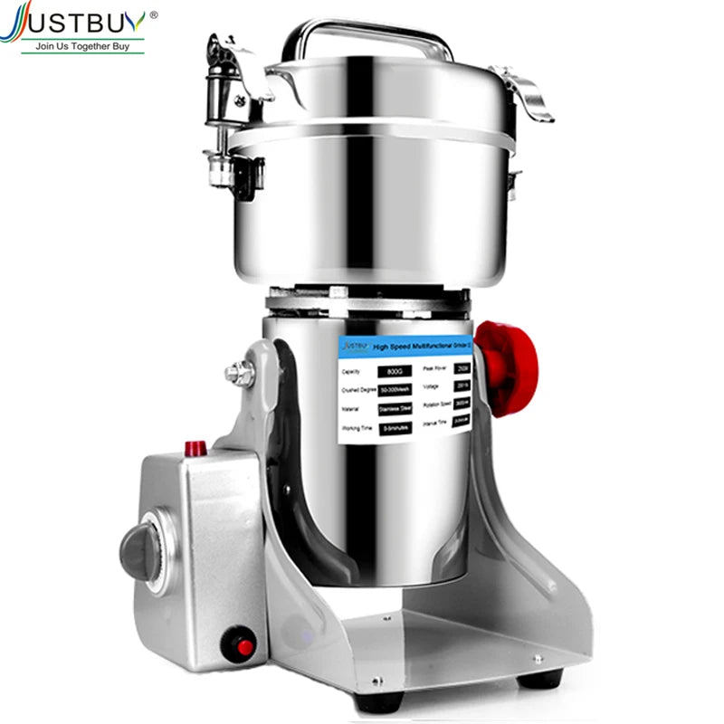 Parts Free Big Capacity 800G 3000W Herb Grinder Coffee Machine Grain Spices Mill Medicine Wheat Mixer Dry Food Grinder