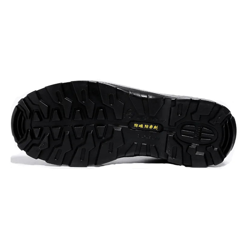 China Black Cow Leather Safety Shoes Anti-smashing Anti-poercing Safety Working Shoes