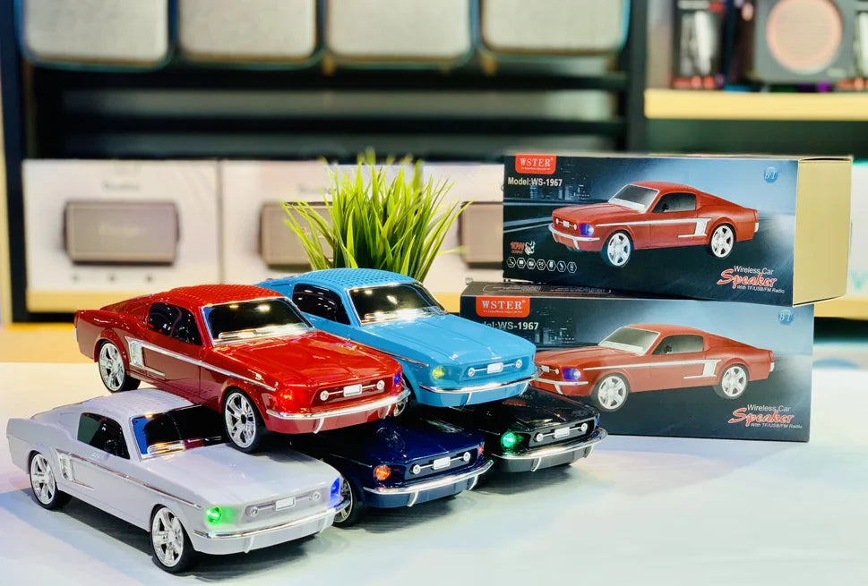 Wster 10W 1200mah Waterproof Portable Blue Tooth WS-1967 Car Shape Speaker for Chevrolet Wireless Music BT Speaker Led Light CE