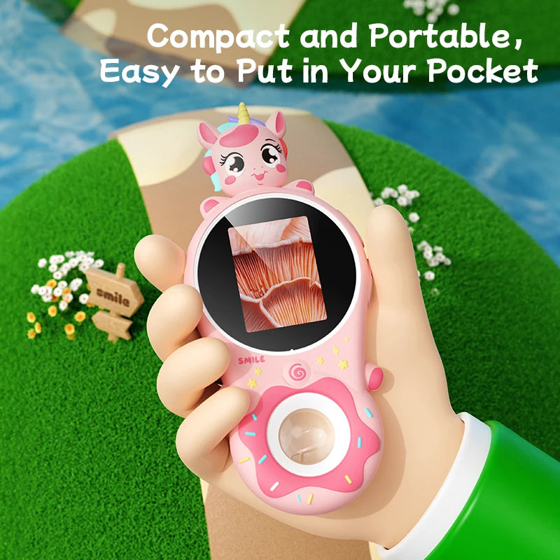 Inskam 370 2MP 500times 2-Inch IPS Screen Children's Toy Microscope Pocket Magnifier for Kids