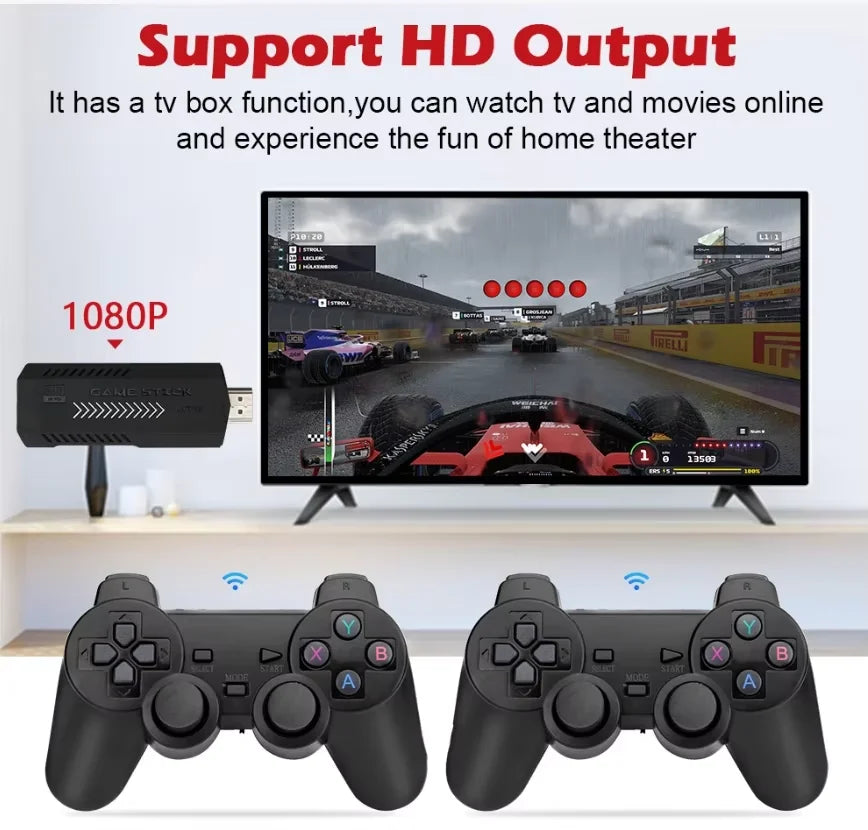 Android 12 TV BOX X2 PLUS 8K Retro Video Games Console with Wireless Controller 64G 30000 Game Dual WiFi 4G 5G Simulator for PS1