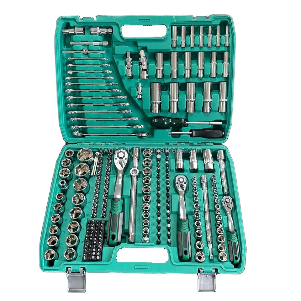 216pcs Auto Car Repair Set Vehicle Hardware Tools with Wrench Socket Industrial Grade  OEM Customized Packaged in Box