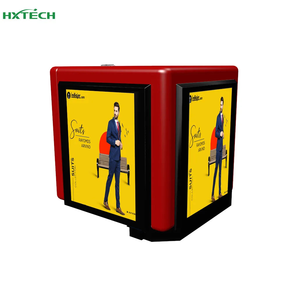 HXTECH Black 3-Side LED Delivery Box for Motorcycle Pizza Led Delivery Box with 2.5mm 4.1mm Bikes Advertising Delivery Box