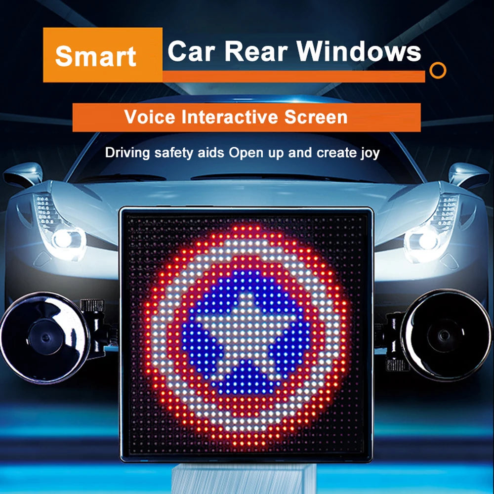Car Led Display Screen Supplier Wholesale Silent Pitch Clear Car Screen Led Expression Light Rear Window Glass Expression Screen