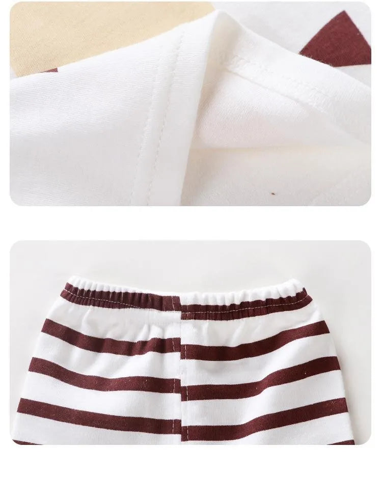 Fall Baby Unisex Clothes 2021 New Children Pure Cotton Underwear Set Printed Cartoon Baby Outfits Leisure Wear Infantil Suits