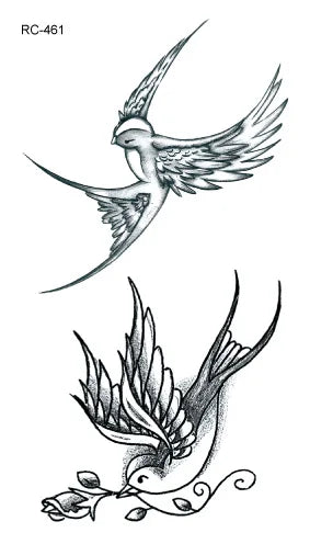 Waterproof 100 Different Cat Dog Deer Tattoo Designs for Women Men Body Art Colorful Black Fake Arm Hands Animal Tattoo Stickers