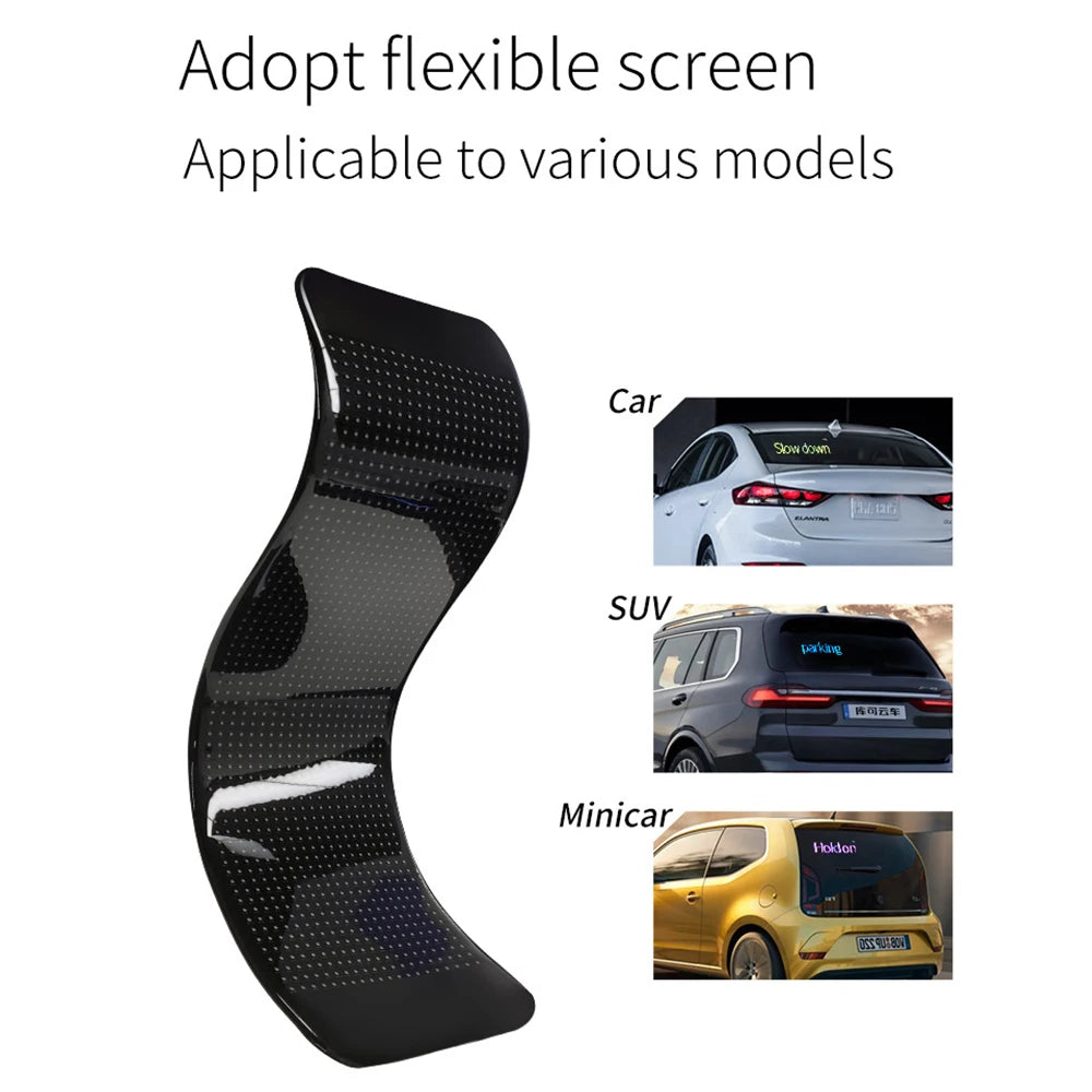 Led Smart Car Sticker Waterproof Sunscreen Supplier Wholesale Flexible Soft Film Car Screen Car Rear Window Expression Screen