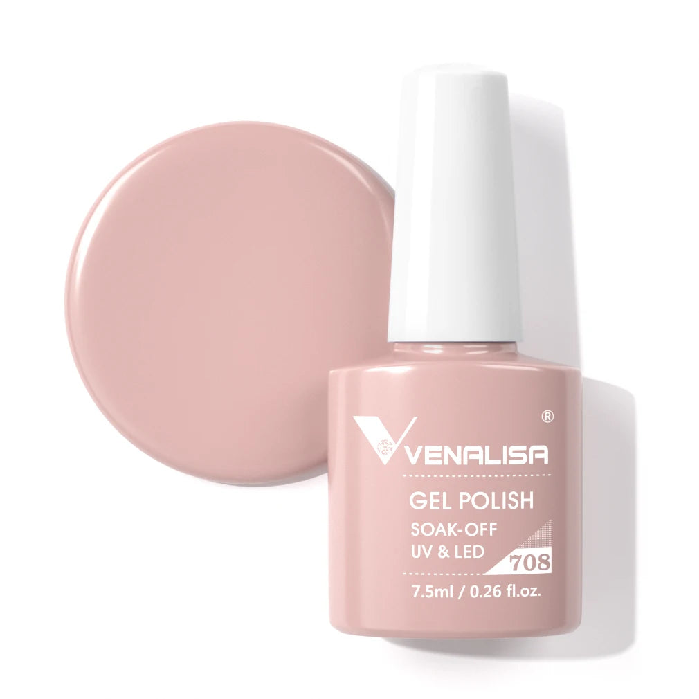 VENALISA Nail Gel Polish Full Coverage Holographic Camouflage Nail Varnish Manicure Lacquer Polish Soak Off UV LED Lacquer 7.5ML