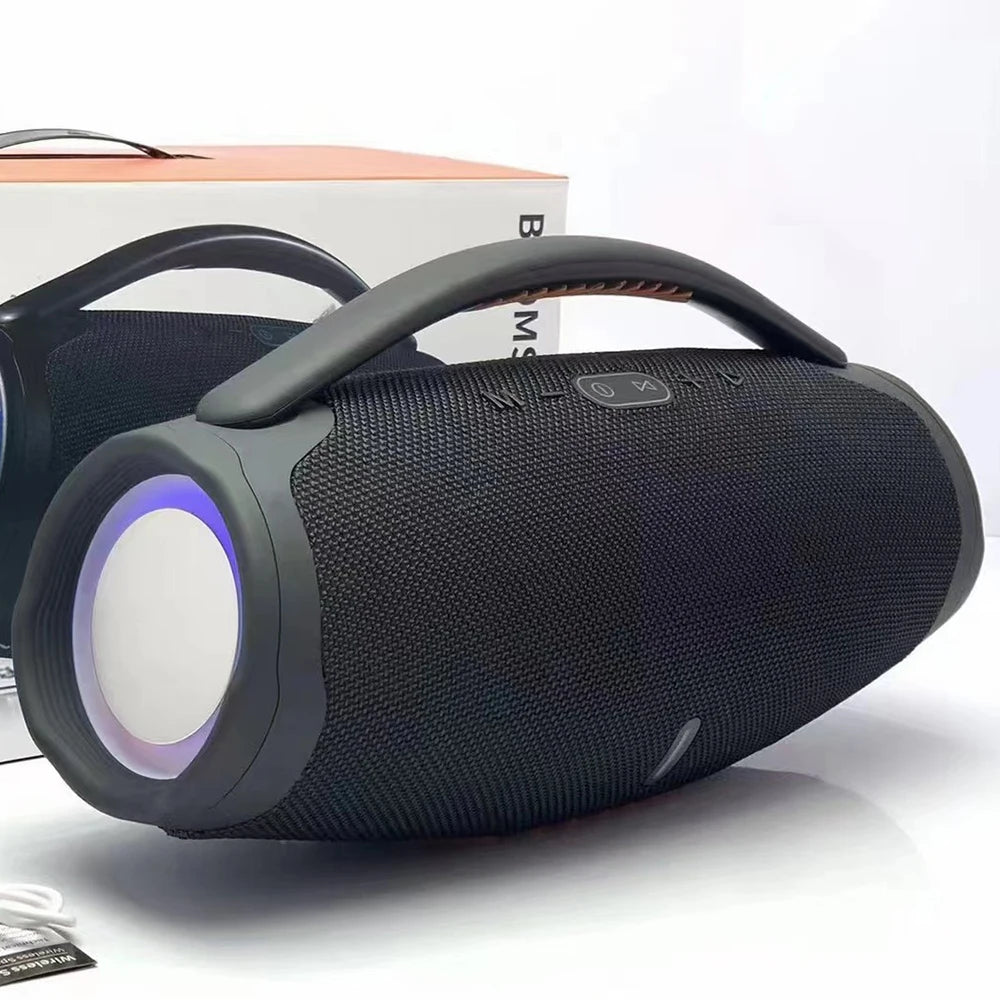 LED Super Boombox3 Wireless Speaker Portable Lighting Speakers Outdoor Waterproof With Handle for Home Gift Party Box FM Boombox