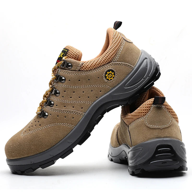 LIGHT BEARER Suede Leather PU/PU Sole Cheap Price Working Shoes Metal Toe Light Weight Industrial Safety Shoe