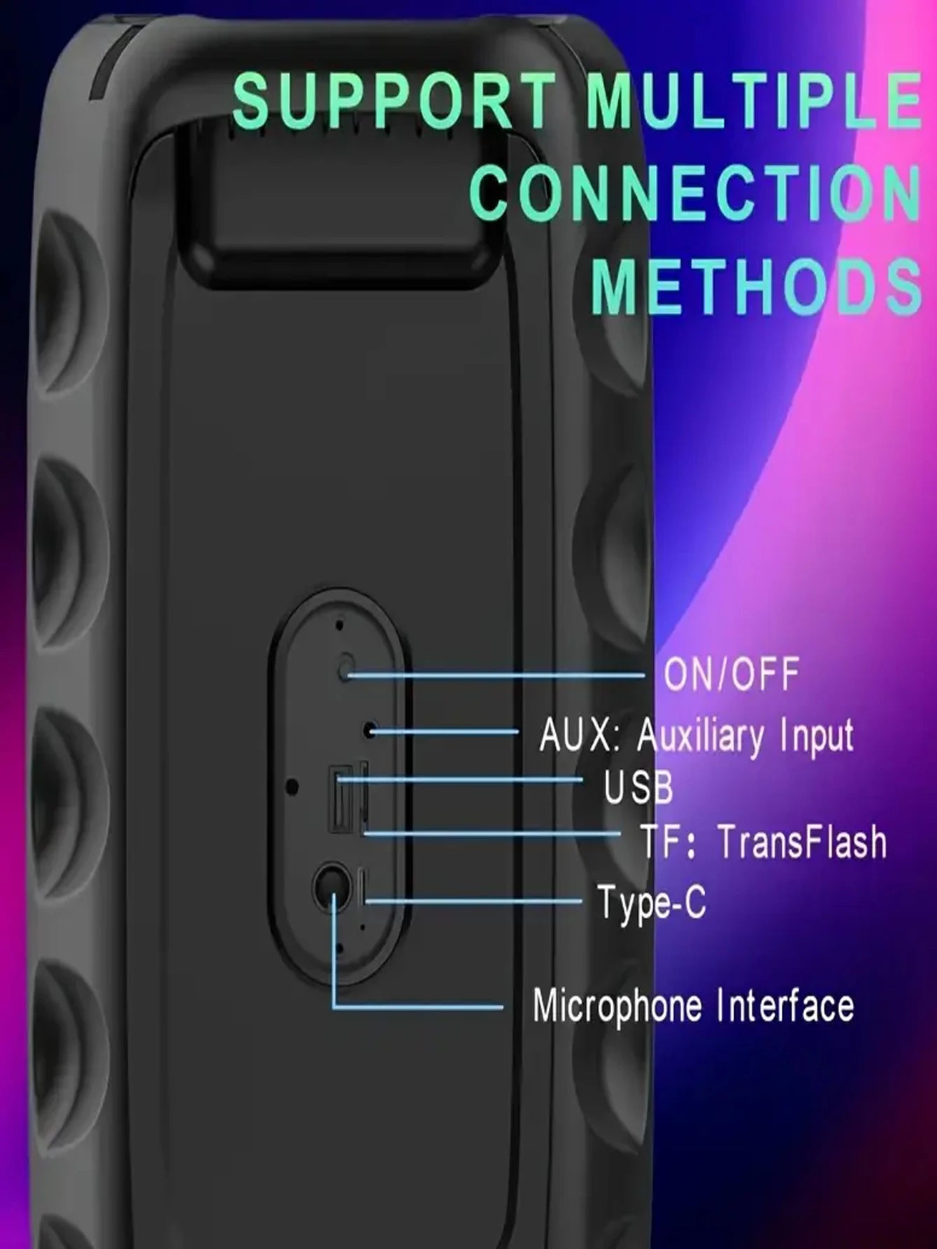 HY3317 portable Altavoz De Karaoke Big Speakers Outdoor DJ Party Dual 4 Inch Bluetooh Speaker With Mic for Family Ktv