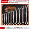 Open End Metric Combination Spanner Set Ratchet Wrench for Car Repair Hand Power Torque Tool with OEM Support CR-V Material Bags
