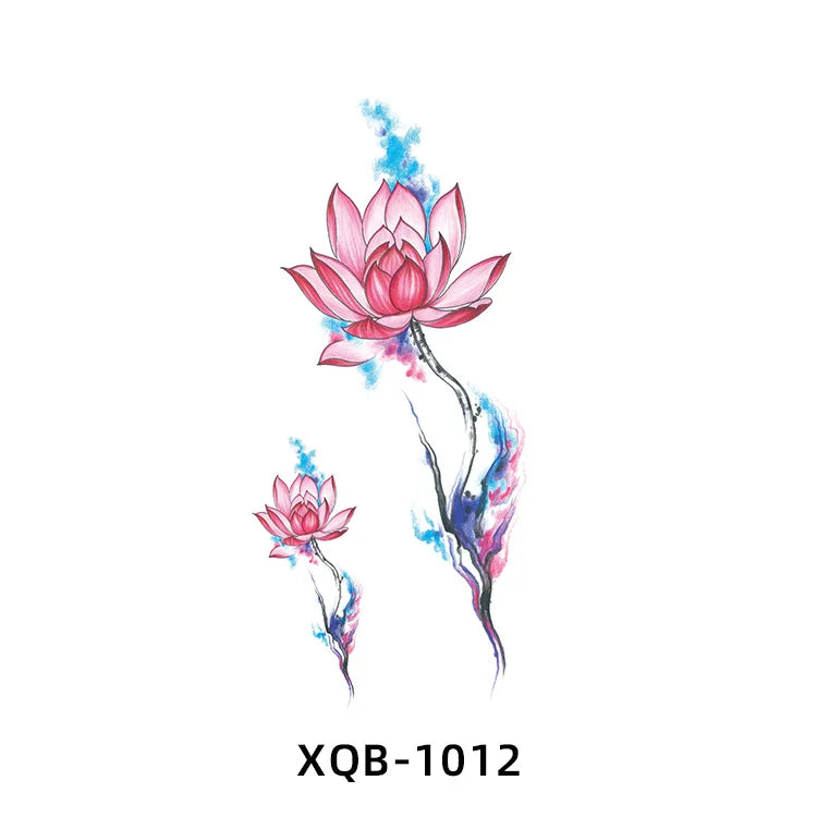 2025 New Waterproof Color Butterfly Flowers Temporary Tattoo Sticker Wholesale Arm/Chest Tattoo Decal for Body Application