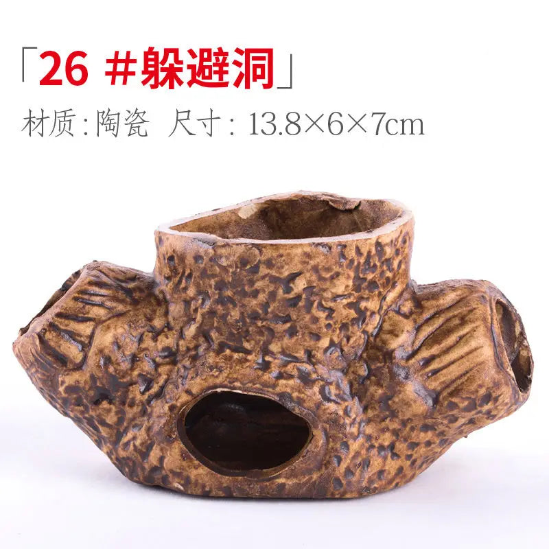 Retro Ceramic Decoration Fish Tank Shrimp Tank Dodging House Spawning Fish Hiding Landscaping Aquarium Decor Accessories