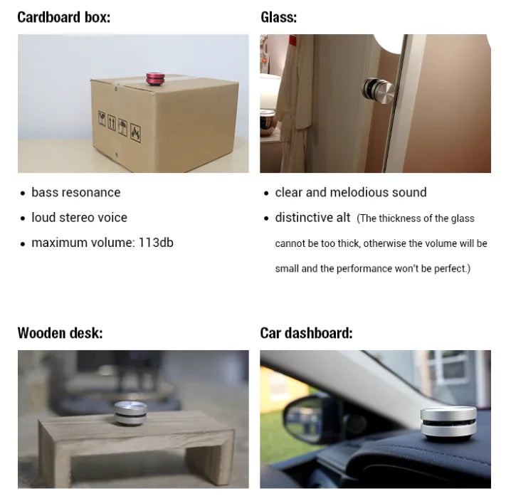 Turns Anything to Speaker Dura MOBI Portable Mini TWS Waterproof Wireless Speakers Metal Bone Conduction Speaker