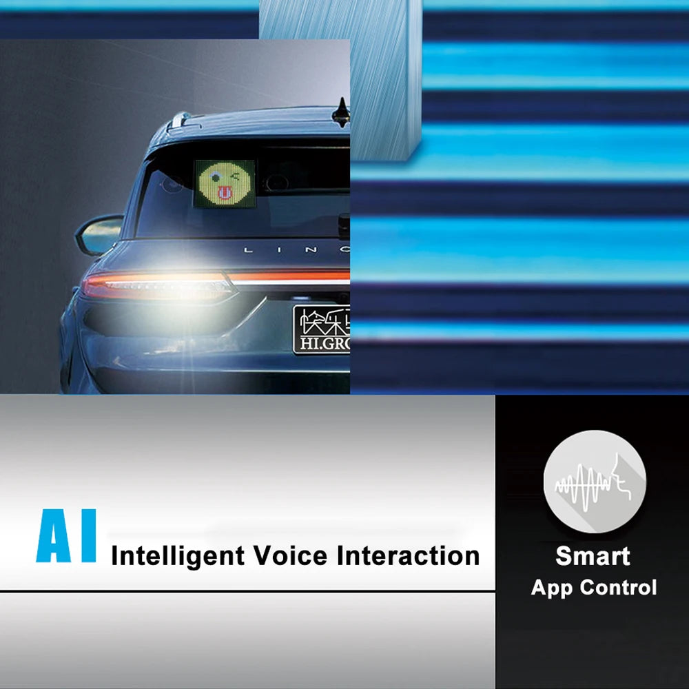 Car Led Display Screen Supplier Wholesale Silent Pitch Clear Car Screen Led Expression Light Rear Window Glass Expression Screen