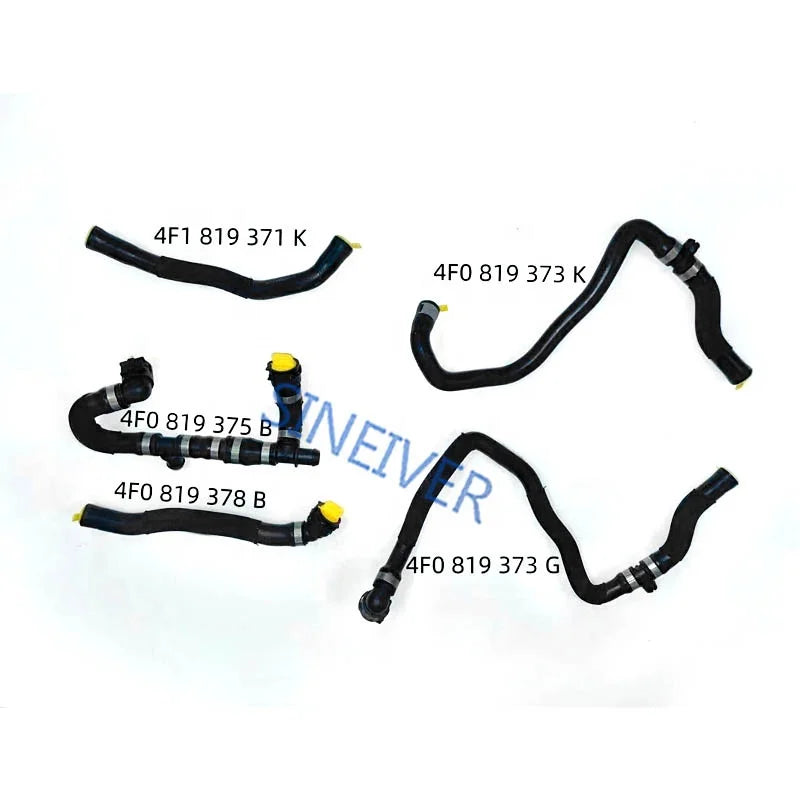 For Audi A6 C6 S6 Car Parts Engine Cooling System Water Pipe Radiator Coolant Hose 4F0819375B 4F1819371K 4F0819373K 4F0819378B