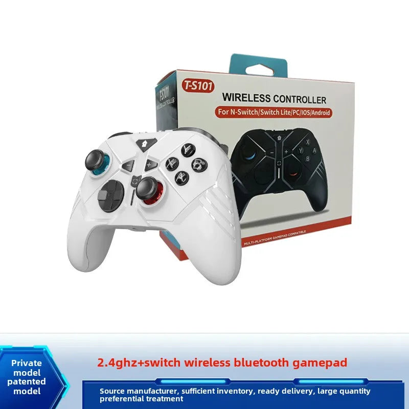 Dual Mode 2.4GHz Wireless Joystick Gamepad Game Wheel Steering Vibration Compatible Switch PC Android IOS for PS5 BT for PS5 Gam