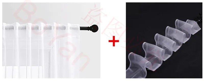 Modern Beige Natural Linen Like Tulle Living Room Flax Sheer Curtains for Bedroom Voile Window S Folds Custom Size Drapes