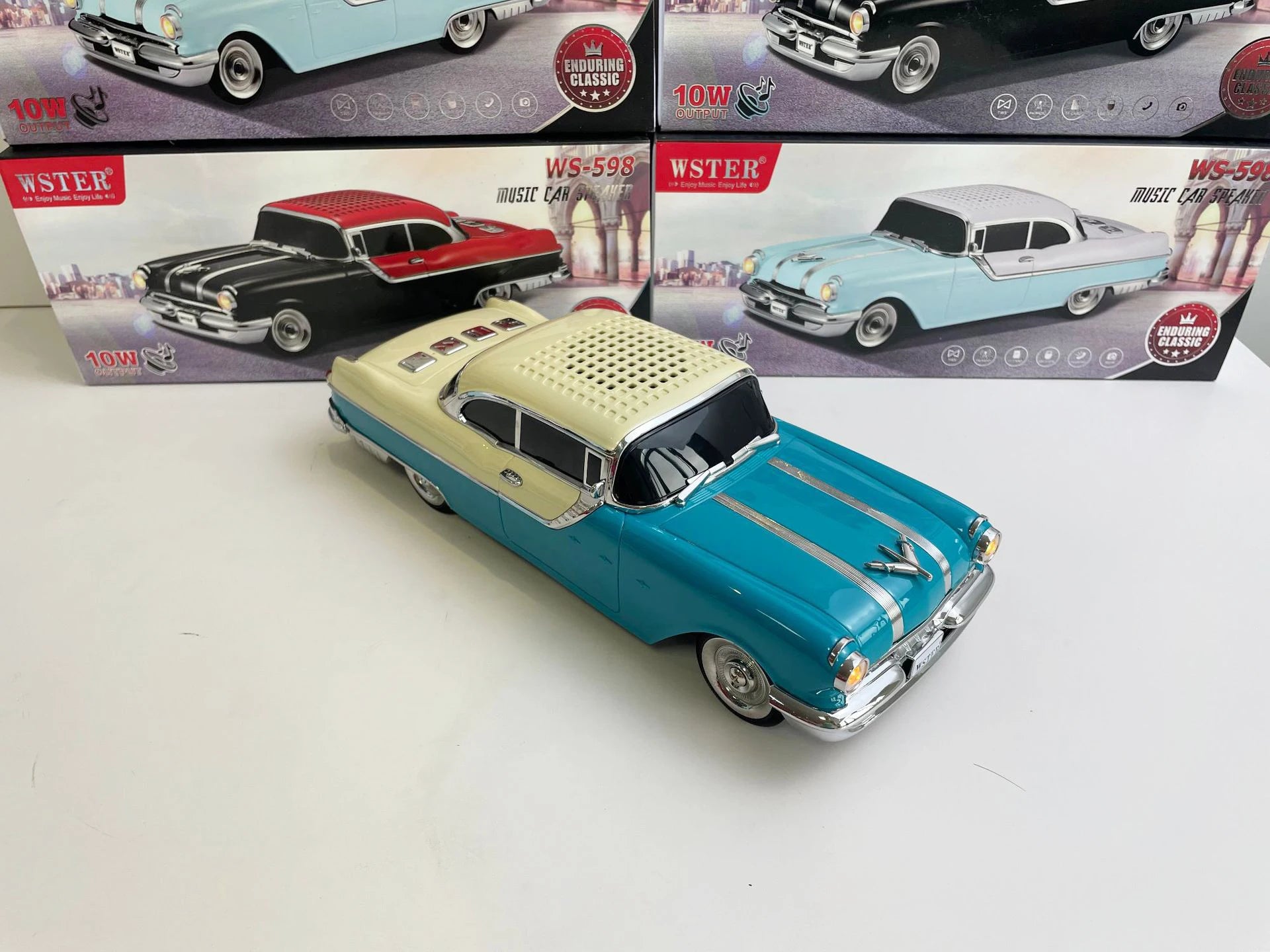 NEW WS-598 1500mAh Classical Car Design Wireless Home Theater Sound System Portable Mini Blue Tooth Party Speaker