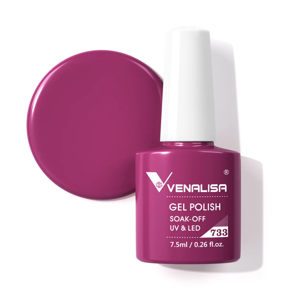 VENALISA Nail Gel Polish Full Coverage Holographic Camouflage Nail Varnish Manicure Lacquer Polish Soak Off UV LED Lacquer 7.5ML