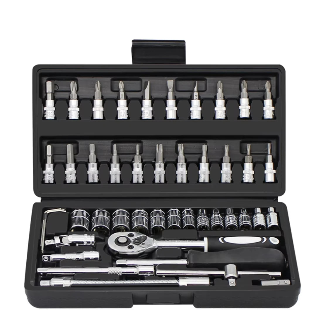 Multi-functional 46 Pcs Car Repair Tool Kit Set Wrench Kit Mechanical Repair Tools Set Socket Wrench Set Screwdriver Auto Tools