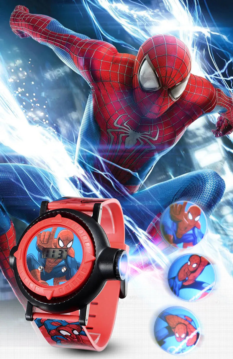 Marvel Digital Wristwatches Children's Toys Watch Boy Spider-Man Waterproof Luminous Cartoon Digital Watches Kids Fashionable