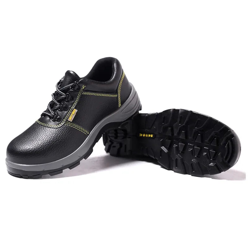 China Black Cow Leather Safety Shoes Anti-smashing Anti-poercing Safety Working Shoes