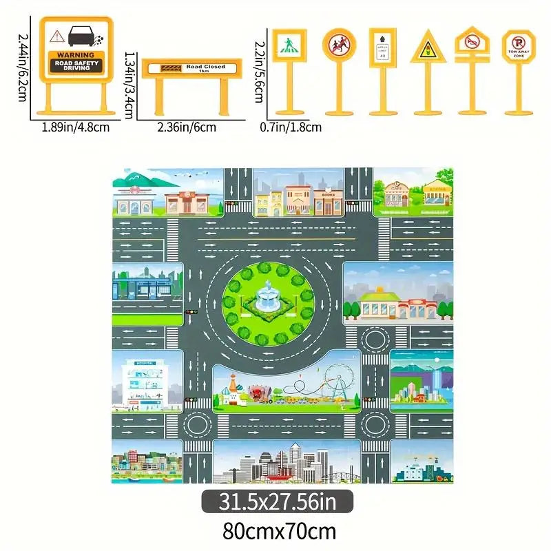 Children's Toy Car Model, Children's Simulated Container Car, Boy Fire Engineering Vehicle Set