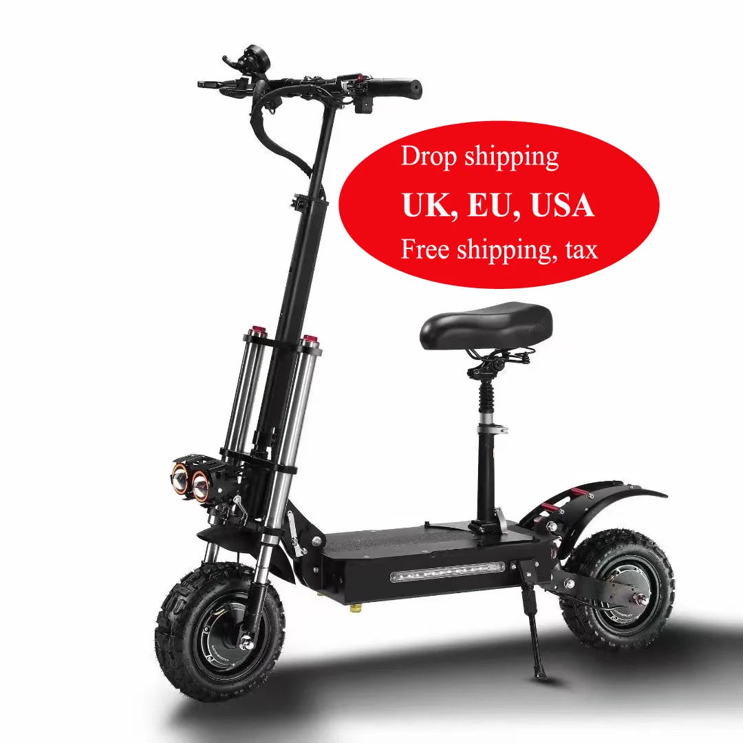 Powerful Beast 2400w-5600w Foldable Electric Kick Scooter for Adults 55~100km/h Climbing Speed Stock EU & USA Warehouse