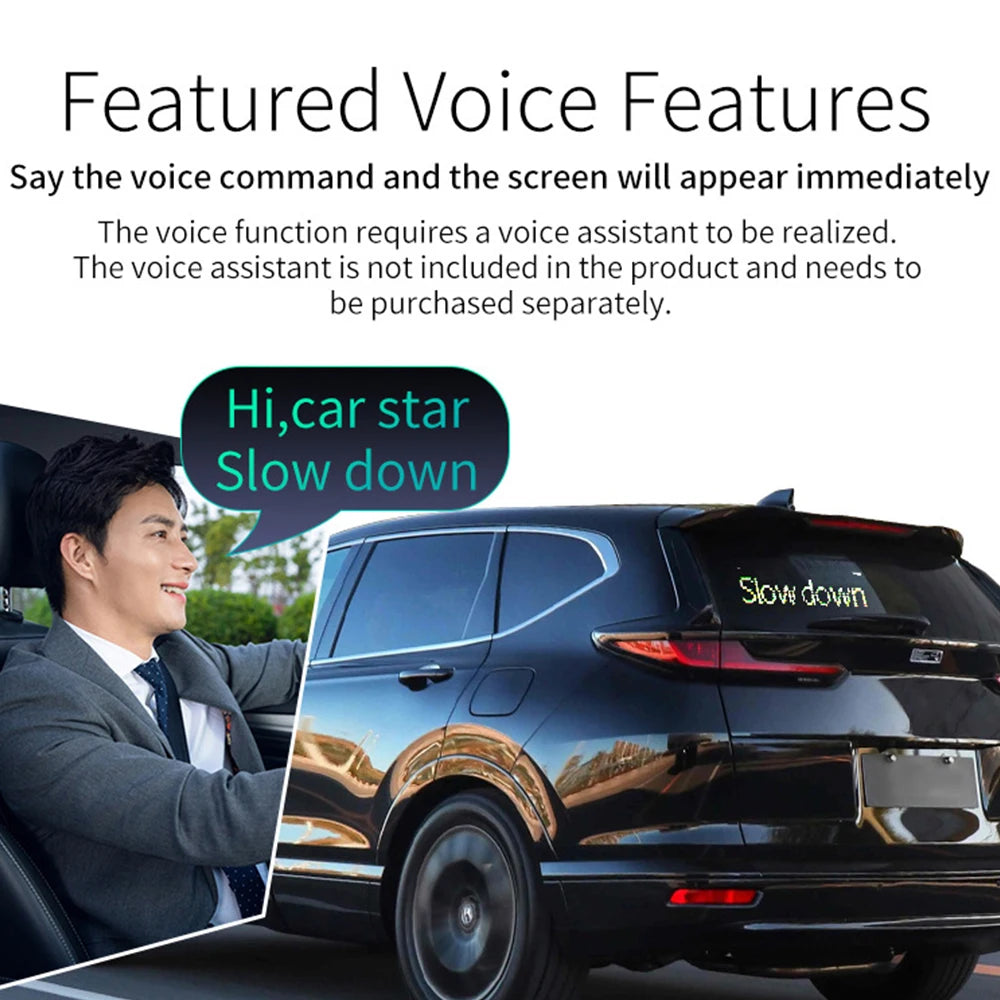 Led Smart Car Sticker Waterproof Sunscreen Supplier Wholesale Flexible Soft Film Car Screen Car Rear Window Expression Screen