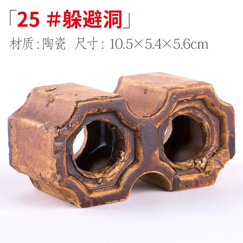 Retro Ceramic Decoration Fish Tank Shrimp Tank Dodging House Spawning Fish Hiding Landscaping Aquarium Decor Accessories