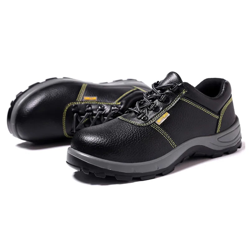 China Black Cow Leather Safety Shoes Anti-smashing Anti-poercing Safety Working Shoes