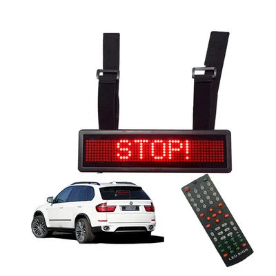 Ce Rohs Red 12V P4.75-16X64 Rgb Full Color Electronic Scrolling Message Programmable Led Car Screen Display Sign Multi-Language