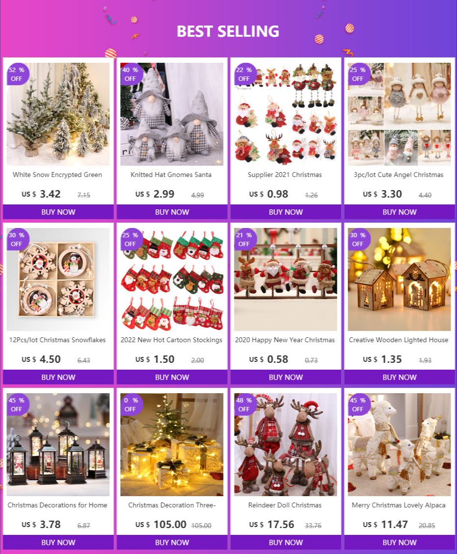 2023 Happy New Year Christmas Ornaments DIY Xmas Gift Santa Claus Snowman Tree Pendant Doll Hang Decorations for Home Noel Natal