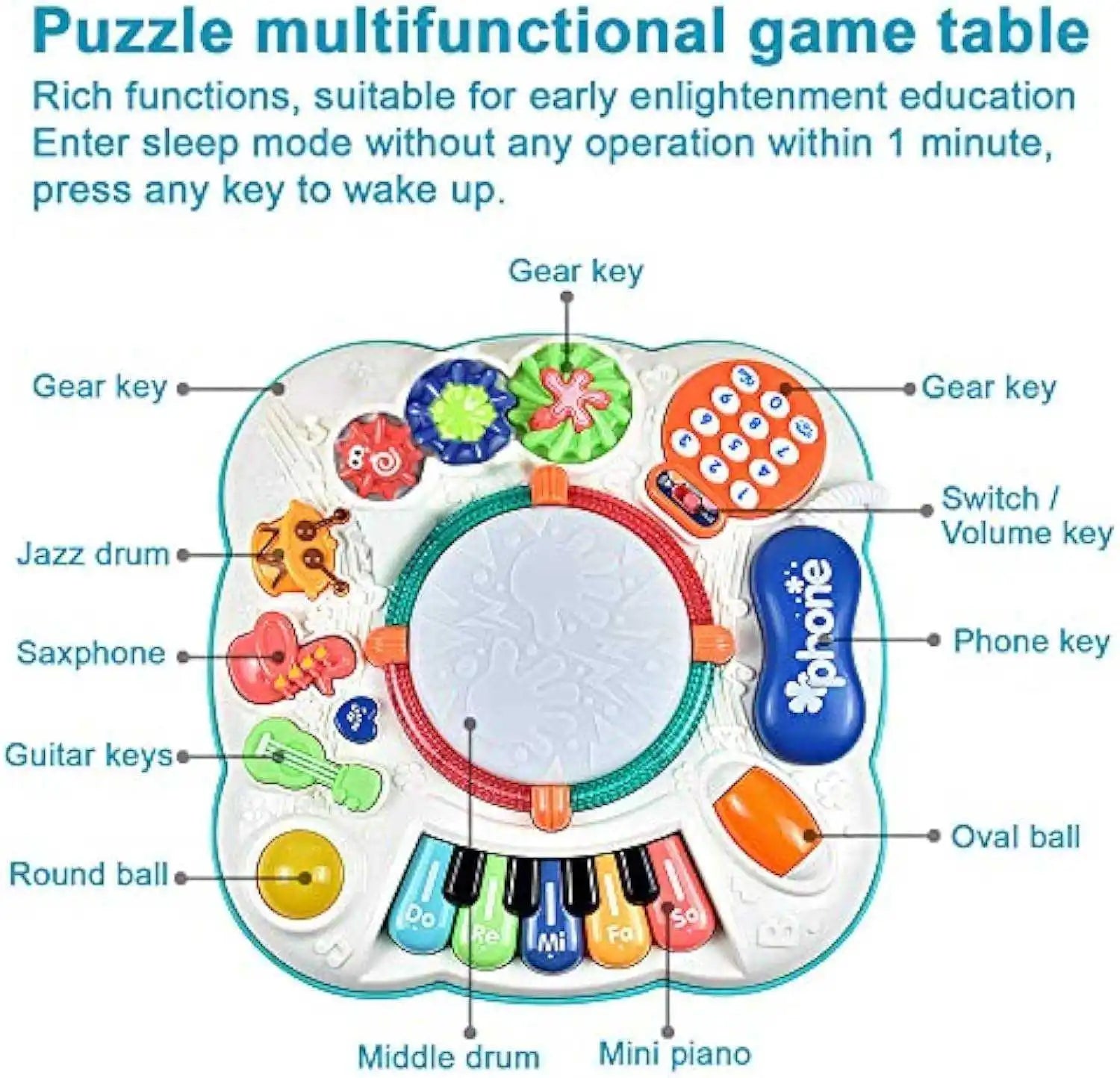 Children's Toy Table Early Education Multi-functional Game and Educational Enlightenment Learning Table Electronic Toy table