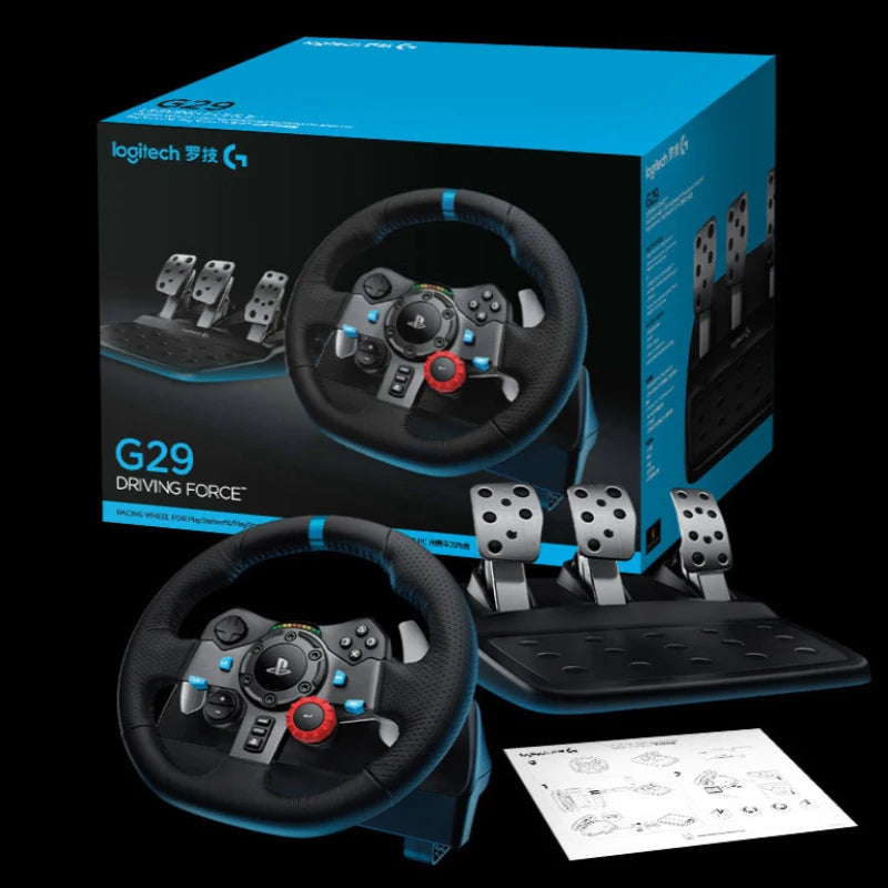 PS5 Game Controller Logitech G29 Driving Force Game Steering Wheel Volante for PS5/PS4/PS3 and PC Steering Wheel