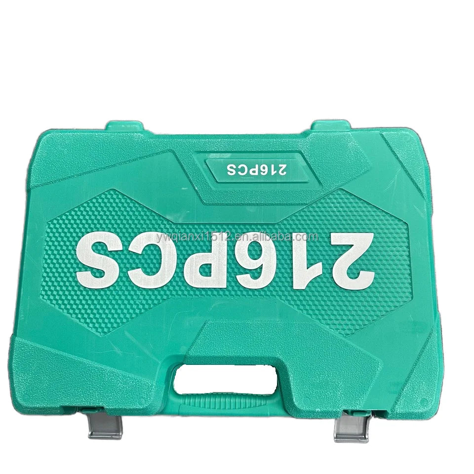 216pcs Auto Car Repair Set Vehicle Hardware Tools with Wrench Socket Industrial Grade  OEM Customized Packaged in Box