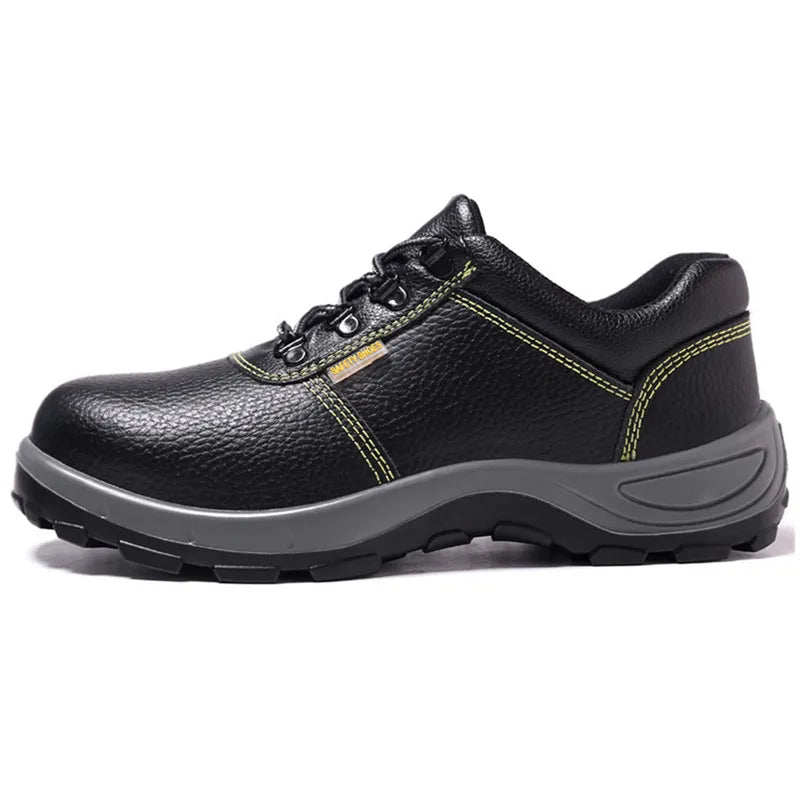 China Black Cow Leather Safety Shoes Anti-smashing Anti-poercing Safety Working Shoes