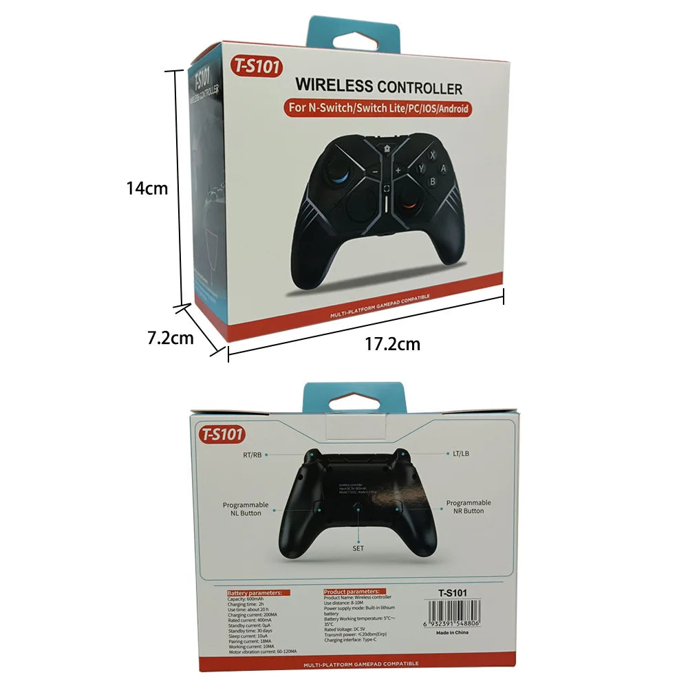 Dual Mode 2.4GHz Wireless Joystick Gamepad Game Wheel Steering Vibration Compatible Switch PC Android IOS for PS5 BT for PS5 Gam