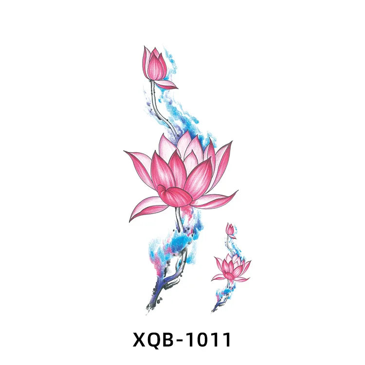 2025 New Waterproof Color Butterfly Flowers Temporary Tattoo Sticker Wholesale Arm/Chest Tattoo Decal for Body Application