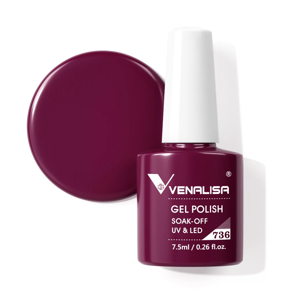 VENALISA Nail Gel Polish Full Coverage Holographic Camouflage Nail Varnish Manicure Lacquer Polish Soak Off UV LED Lacquer 7.5ML