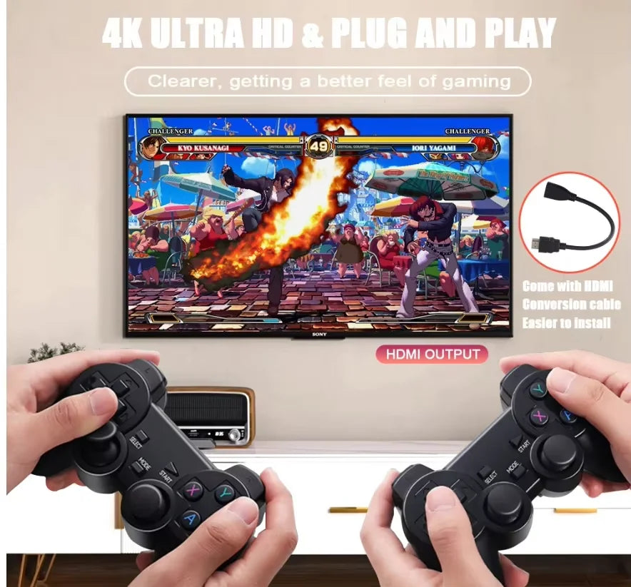 Android 12 TV BOX X2 PLUS 8K Retro Video Games Console with Wireless Controller 64G 30000 Game Dual WiFi 4G 5G Simulator for PS1