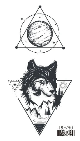 Waterproof 100 Different Cat Dog Deer Tattoo Designs for Women Men Body Art Colorful Black Fake Arm Hands Animal Tattoo Stickers